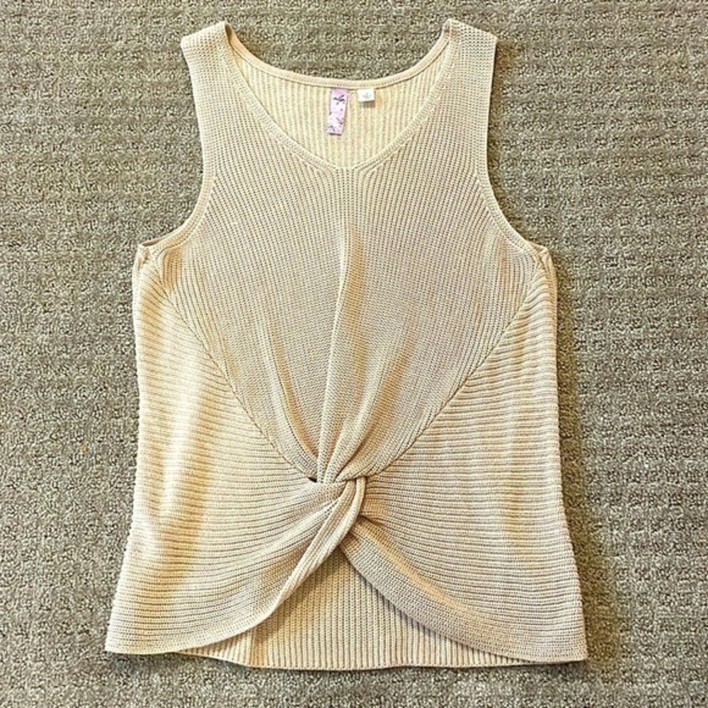 Alya Knit Wrapped Knot Tank Top